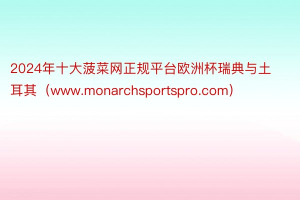 2024年十大菠菜网正规平台欧洲杯瑞典与土耳其（www.monarchsportspro.com）