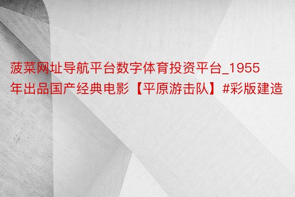 菠菜网址导航平台数字体育投资平台_1955年出品国产经典电影【平原游击队】#彩版建造